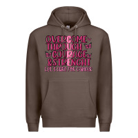 Coffee overcome through courage strength  malia Premium Hoodie - MaliasSmallBusiness