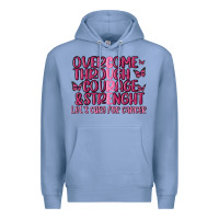 Colony Blue overcome through courage strength  malia Premium Hoodie - MaliasSmallBusiness