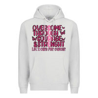 Dove Grey overcome through courage strength  malia Premium Hoodie - MaliasSmallBusiness
