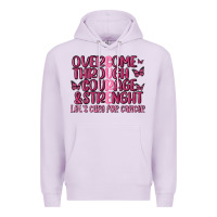 Lilac overcome through courage strength  malia Premium Hoodie - MaliasSmallBusiness