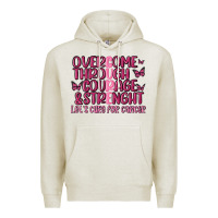 Oatmeal Heather overcome through courage strength  malia Premium Hoodie - MaliasSmallBusiness