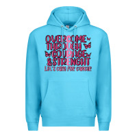 Ocean Blue overcome through courage strength  malia Premium Hoodie - MaliasSmallBusiness