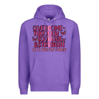 Purple overcome through courage strength  malia Premium Hoodie - MaliasSmallBusiness