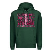Sports Green overcome through courage strength  malia Premium Hoodie - MaliasSmallBusiness
