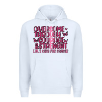 White overcome through courage strength  malia Premium Hoodie - MaliasSmallBusiness