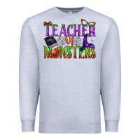 Heather Grey teacher of monsters Premium Sweatshirt - BundleAndBundleShop