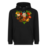 Black fall pumpkin heart Heavyweight Hoodie - AdoDesignShop