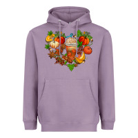 Lavender fall pumpkin heart Heavyweight Hoodie - AdoDesignShop
