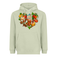 Matcha fall pumpkin heart Heavyweight Hoodie - AdoDesignShop
