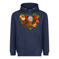 Navy fall pumpkin heart Heavyweight Hoodie - AdoDesignShop
