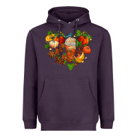 Plum fall pumpkin heart Heavyweight Hoodie - AdoDesignShop
