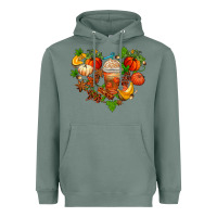 Sage fall pumpkin heart Heavyweight Hoodie - AdoDesignShop
