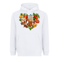 White fall pumpkin heart Heavyweight Hoodie - AdoDesignShop