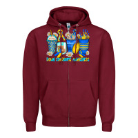 Burgundy down syndrome coffee cups Zipper Hoodie - Zillion Design Studio