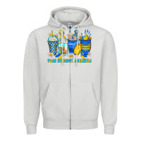 Dove Grey down syndrome coffee cups Zipper Hoodie - Zillion Design Studio