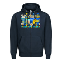 Navy down syndrome coffee cups Zipper Hoodie - Zillion Design Studio