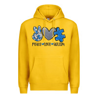 Lemon peace love autism Premium Hoodie - MaliasSmallBusiness