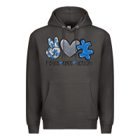 Smoke peace love autism Premium Hoodie - MaliasSmallBusiness