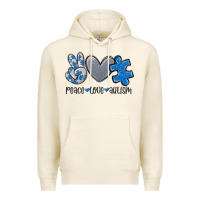 Tofu peace love autism Premium Hoodie - MaliasSmallBusiness