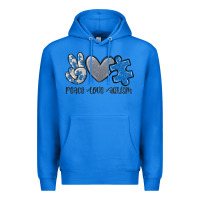 True Royal peace love autism Premium Hoodie - MaliasSmallBusiness
