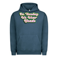 Pigment Midnight Navy on tuesday we wear beads Urban Hoodie - MaliasSmallBusiness