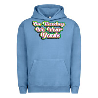 Pigment Pebble Blue on tuesday we wear beads Urban Hoodie - MaliasSmallBusiness