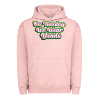 Pigment Salmon on tuesday we wear beads Urban Hoodie - MaliasSmallBusiness