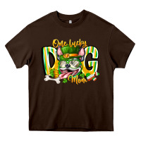 Chocolate Brown st patricks day dog mom Heavy Core Tee - CowhideDigitalArt