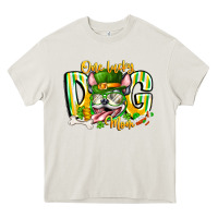 Cream st patricks day dog mom Heavy Core Tee - CowhideDigitalArt