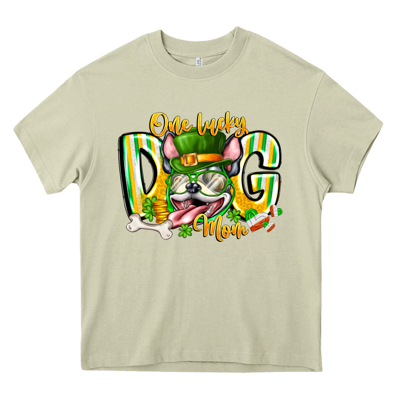St Patricks Day Dog Mom Heavy Core Tee by CowhideDigitalArt | Teevron