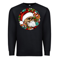 Black Christmas hippie skeleton santa ornament Premium Sweatshirt - Artiststas