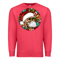 Cardinal Christmas hippie skeleton santa ornament Premium Sweatshirt - Artiststas
