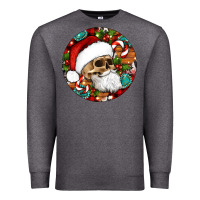 Charcoal Heather Christmas hippie skeleton santa ornament Premium Sweatshirt - Artiststas