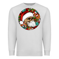 Dove Grey Christmas hippie skeleton santa ornament Premium Sweatshirt - Artiststas