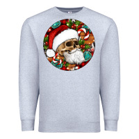 Heather Grey Christmas hippie skeleton santa ornament Premium Sweatshirt - Artiststas