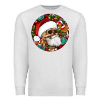 Oatmeal Heather Christmas hippie skeleton santa ornament Premium Sweatshirt - Artiststas