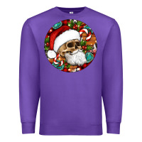 Purple Christmas hippie skeleton santa ornament Premium Sweatshirt - Artiststas
