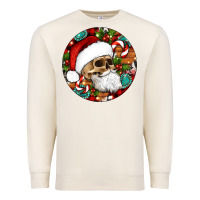 Sandshell Christmas hippie skeleton santa ornament Premium Sweatshirt - Artiststas