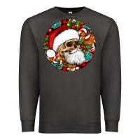 Christmas Hippie Skeleton Santa Ornament Premium Sweatshirt | Teevron