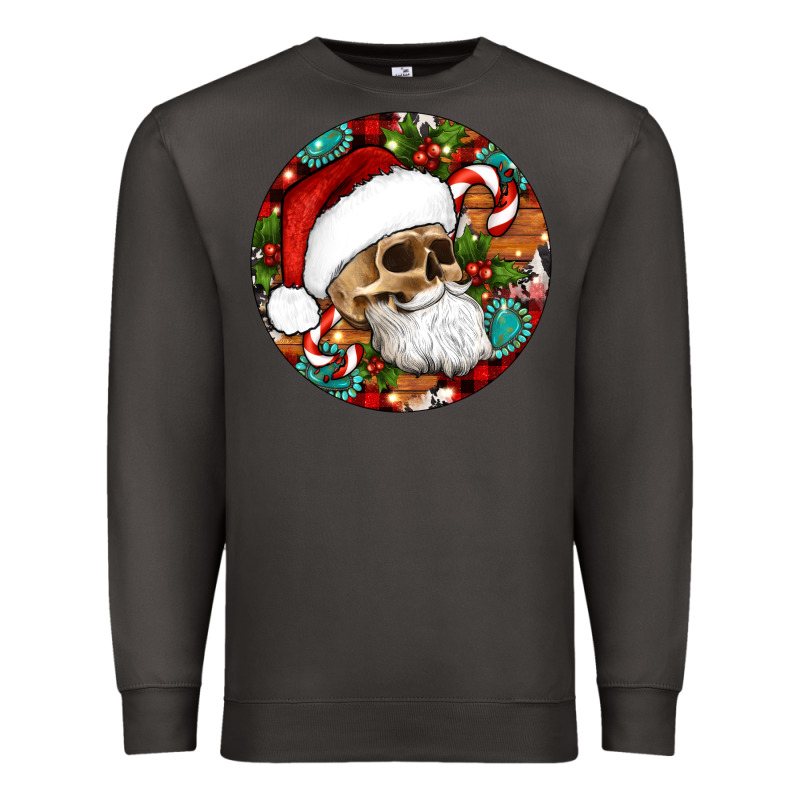 Christmas Hippie Skeleton Santa Ornament Premium Sweatshirt by Artiststas | Teevron