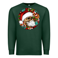 Sports Green Christmas hippie skeleton santa ornament Premium Sweatshirt - Artiststas