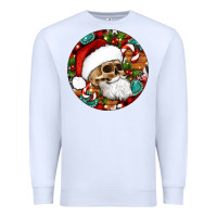White Christmas hippie skeleton santa ornament Premium Sweatshirt - Artiststas