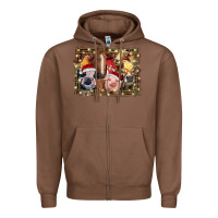 Chestnut christmas farm animals Zipper Hoodie - RanaPortraitStore