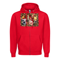 Red christmas farm animals Zipper Hoodie - RanaPortraitStore
