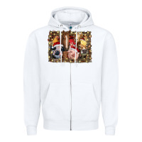 White christmas farm animals Zipper Hoodie - RanaPortraitStore
