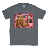 Charcoal Heather valentine's day mama cow and baby cows Classic Tee - RanaPortraitStore