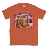 Copper valentine's day mama cow and baby cows Classic Tee - RanaPortraitStore
