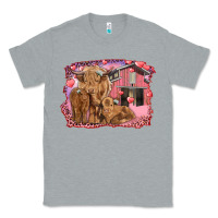 Heather Grey valentine's day mama cow and baby cows Classic Tee - RanaPortraitStore