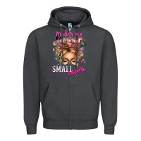 Smoke minding my own small business blonde messy bun Zipper Hoodie - texasbilliewilder