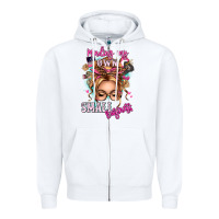 White minding my own small business blonde messy bun Zipper Hoodie - texasbilliewilder